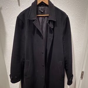 THEORY “WALBY” WOOL COAT — XXL — BLACK — TIMELESS